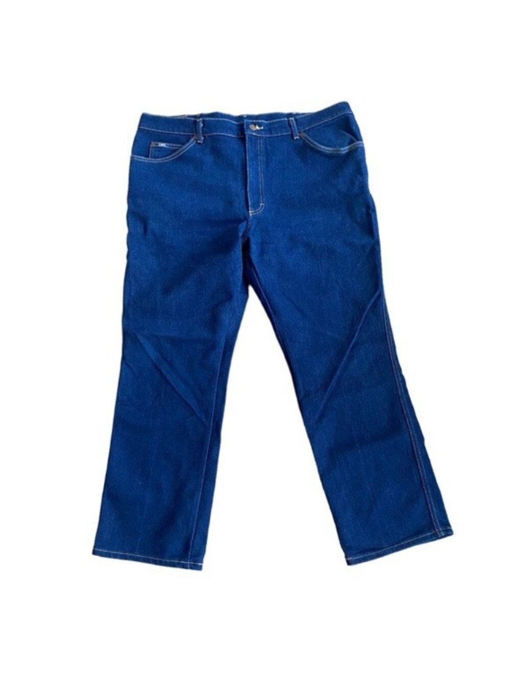 Vintage Lee Men's 42 x 30 Dark Wash Blue Denim Straight Leg USA Retro Cottonโ